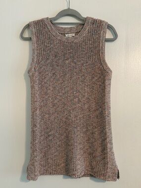 Ella Moss Marled Knit Sweater Tank Vest | Size Large